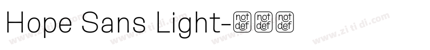Hope Sans Light字体转换